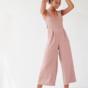 Babaton - ARITZIA Sleeveless V-Neck Wide-Leg Marcus Jumpsuit in Dusty Rose